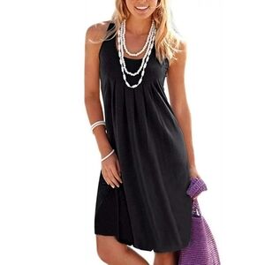 Anyjoin Pleated Tank dress Black Size XL